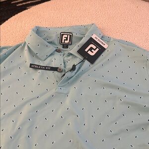 FootJoy Mint Green Polo with Paisley Design